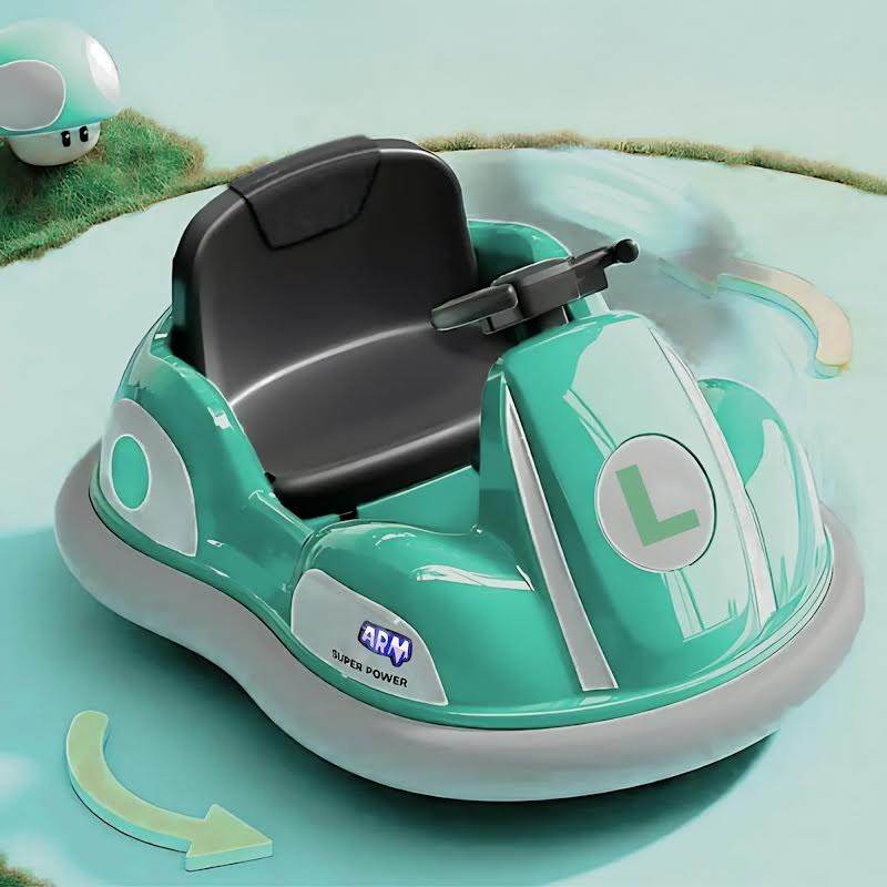 Mario Kart 12v Electric Ride-On Car with Drift Sounds Green