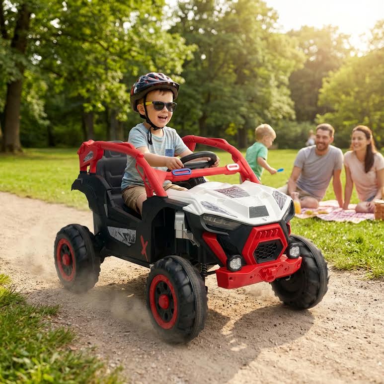 2 Seater Kids Ride On Multicoloured