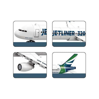 Wange Jetliner 320 Model 133 Piece Building Block Set