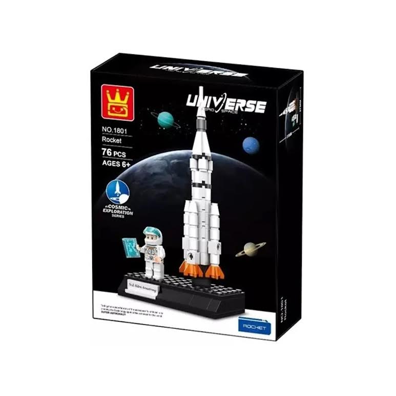 Wange Aerospace Rocket 76 Piece Building Block Set