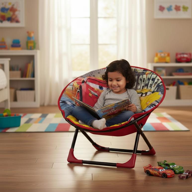 Cars Themed Kids Chair Multicoloured
