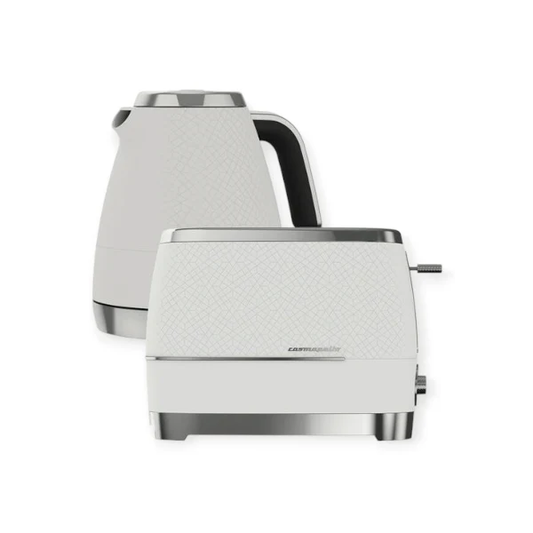 Beko Cosmopolis Dome Kettle & 2 Slice Toaster Set White & Chrome
