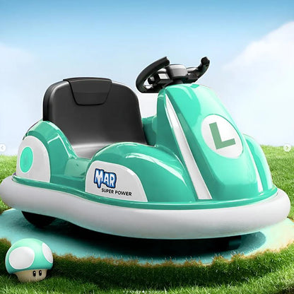 Mario Kart 12v Electric Ride-On Car with Drift Sounds Green