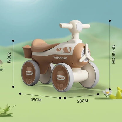 Kids Balance Scooter Brown