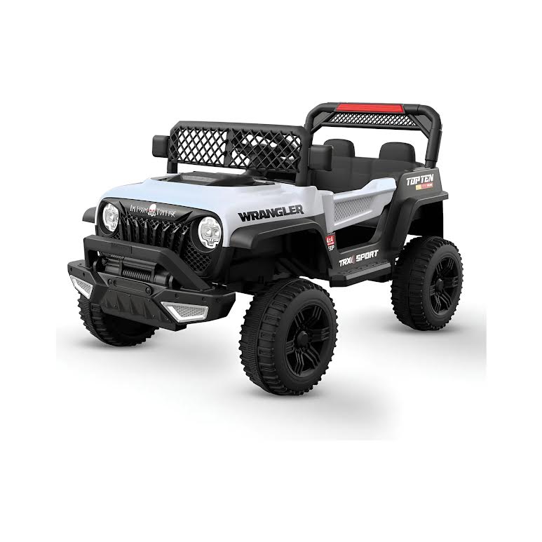 Kids Ride On 4 Wheel Wrangler Truck Grey & Black