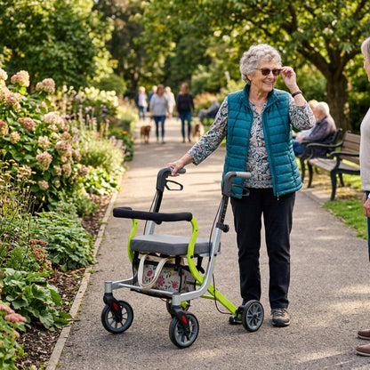 Keephao rollator walker being used outdoors