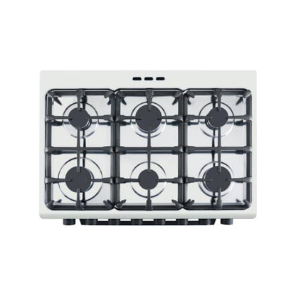 King KGP760B 76cm hob with 6 gas burners and cast iron grids