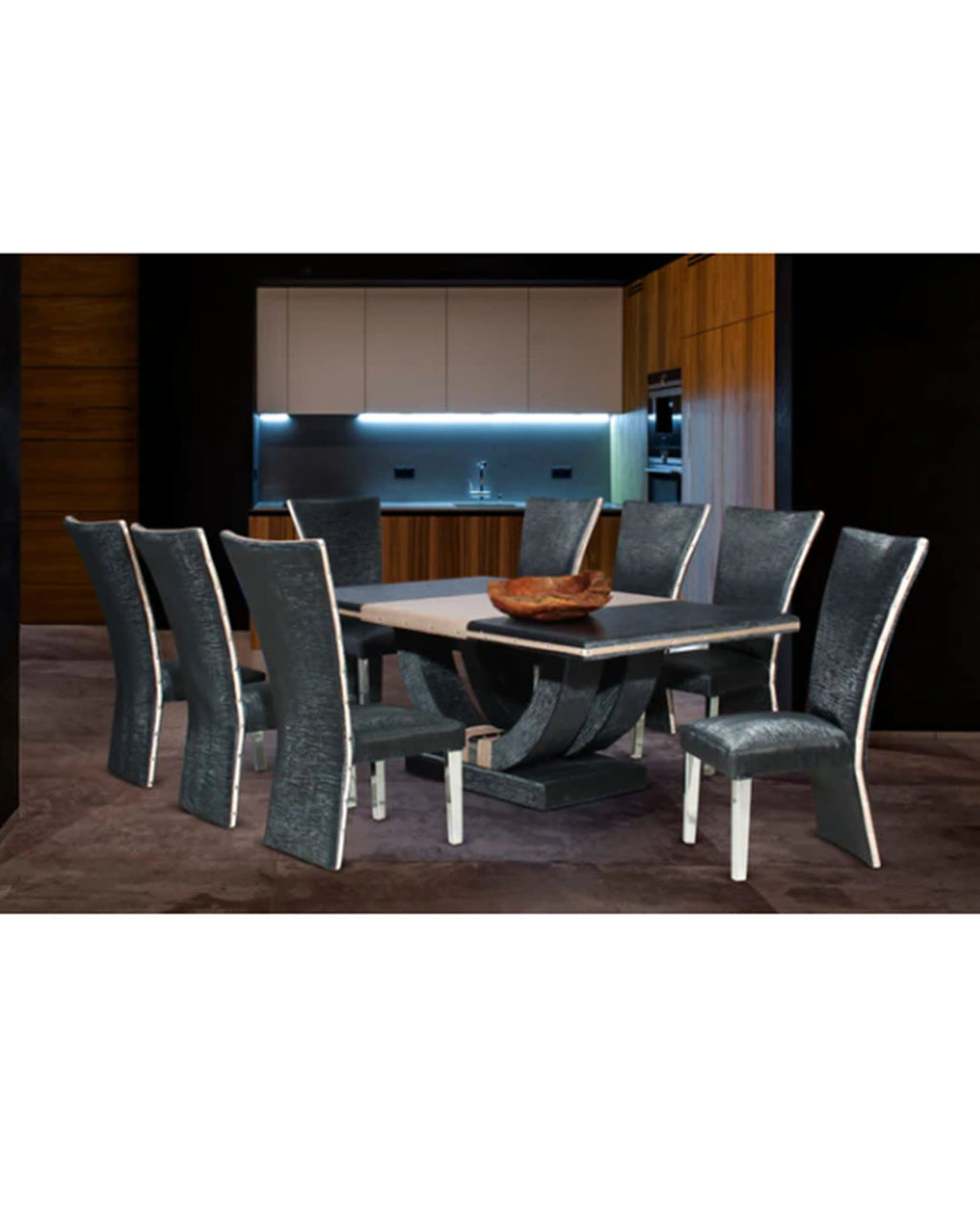 LEGENDS BOSTON CLASSIC DRS 9PCE BLK DINING ROOM SUITE