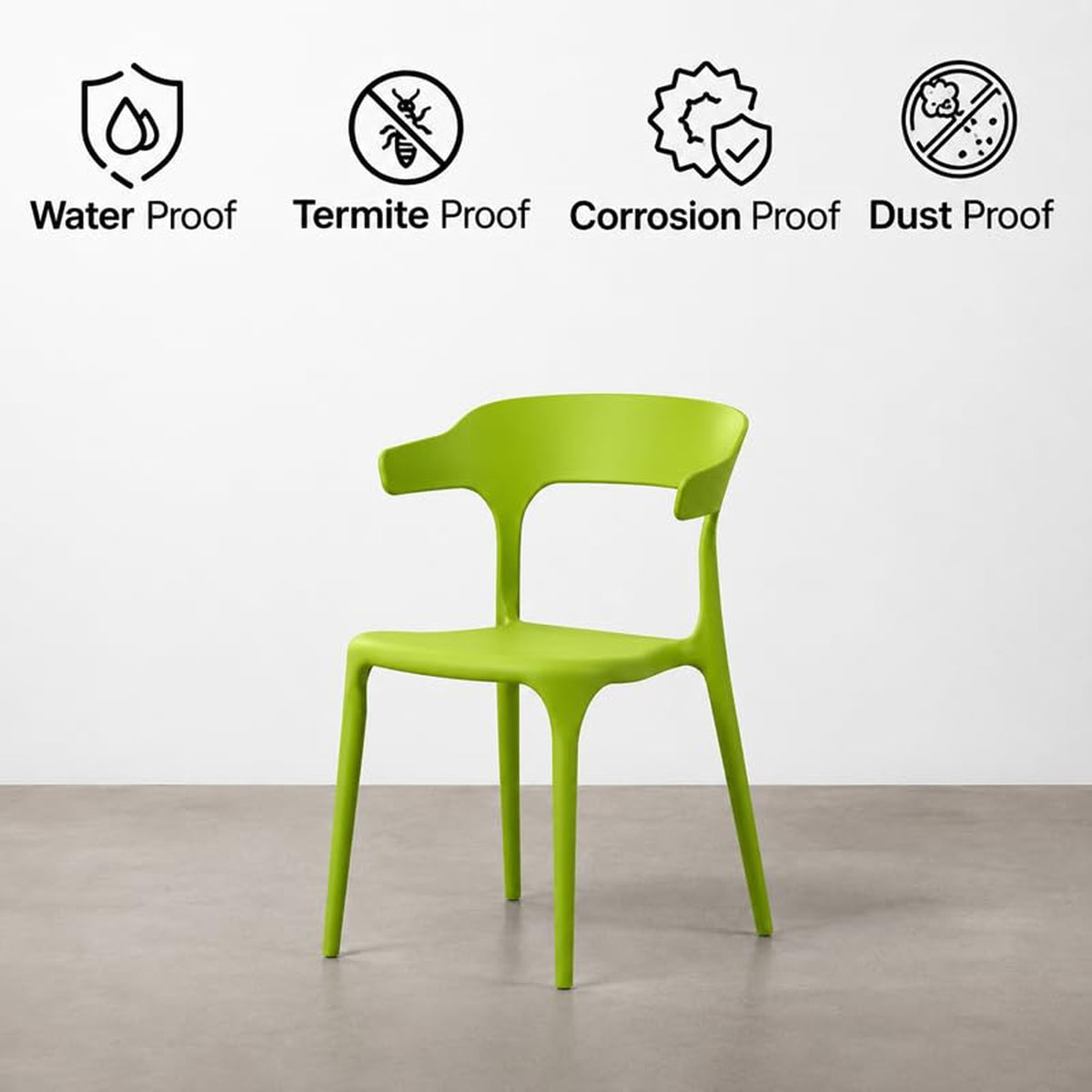 Modern Accent Chair with Armrests - Green