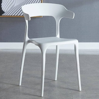 Modern Accent Chair with Armrests - White