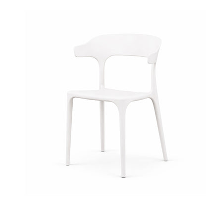Modern Accent Chair with Armrests - White