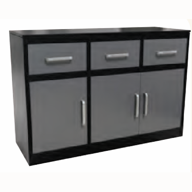 MF0033 Steel Kitchen Base black and grey