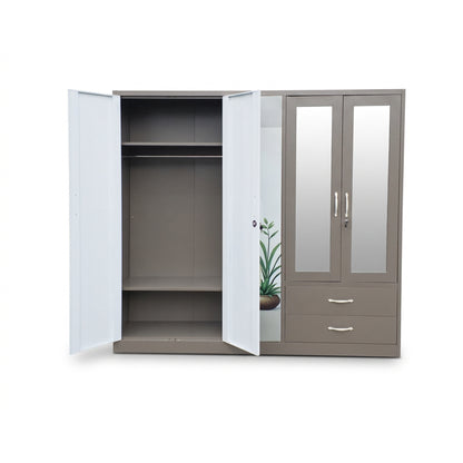 MF555 5 Door Metal Robe - Brown