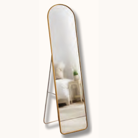 Full length gold tone free standing arched mirror MWCV4