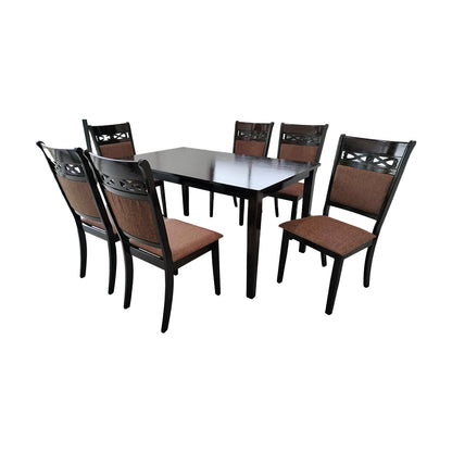 MW31 Modern Chocolate Dining Set 1+6