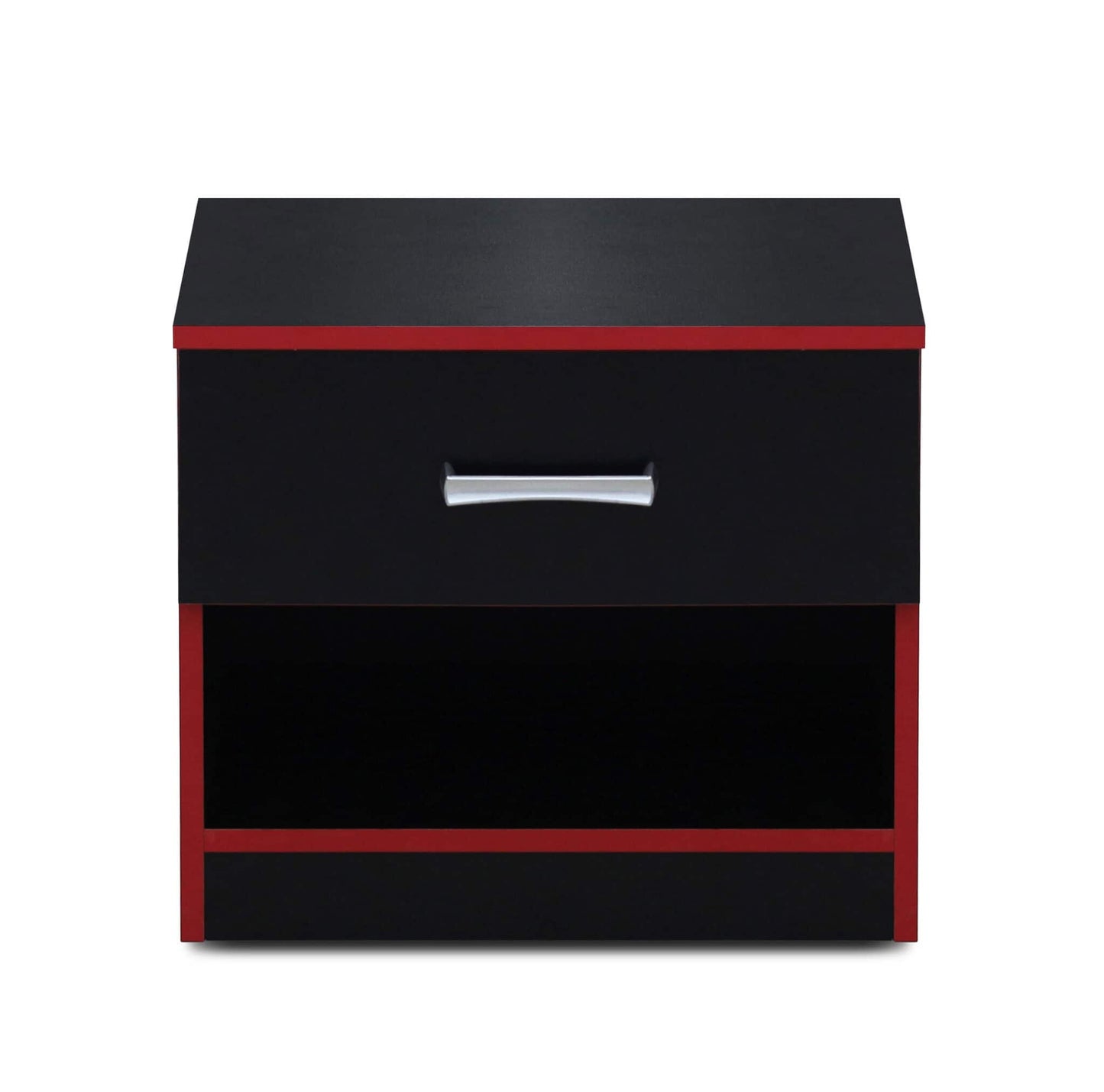 MW347 Nightstand – Black and Red