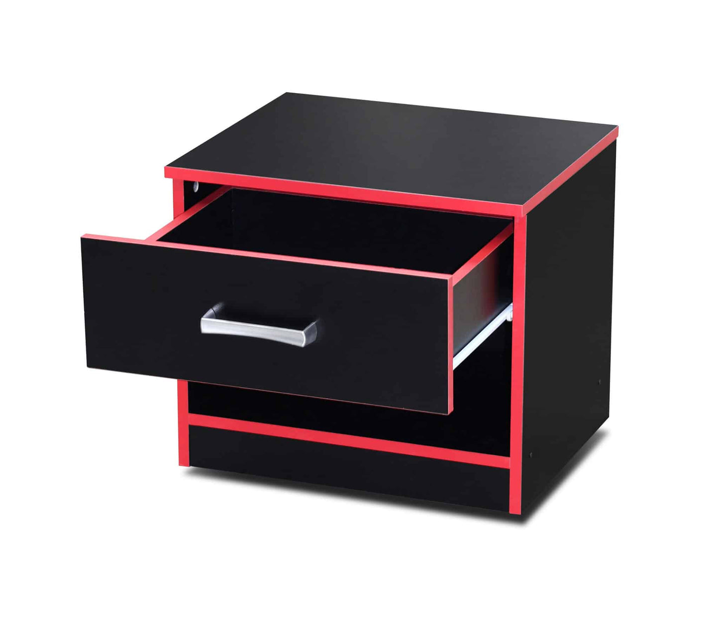 MW347 Nightstand – Black and Red