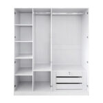 MW4G 4 Door High Gloss Wardrobe