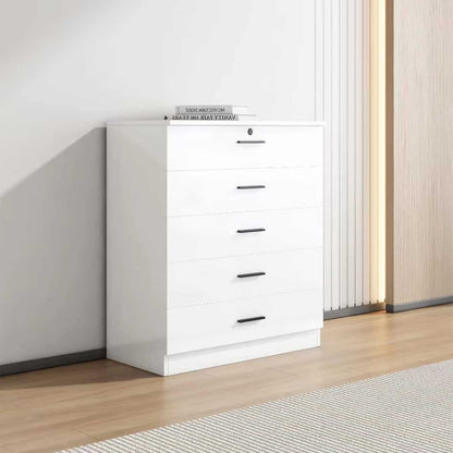 MW5DG High Gloss 5 Drawer Chest Of Drawers