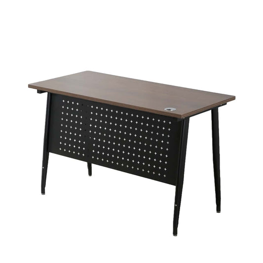 MW613 Office Desk - Walnut & Black