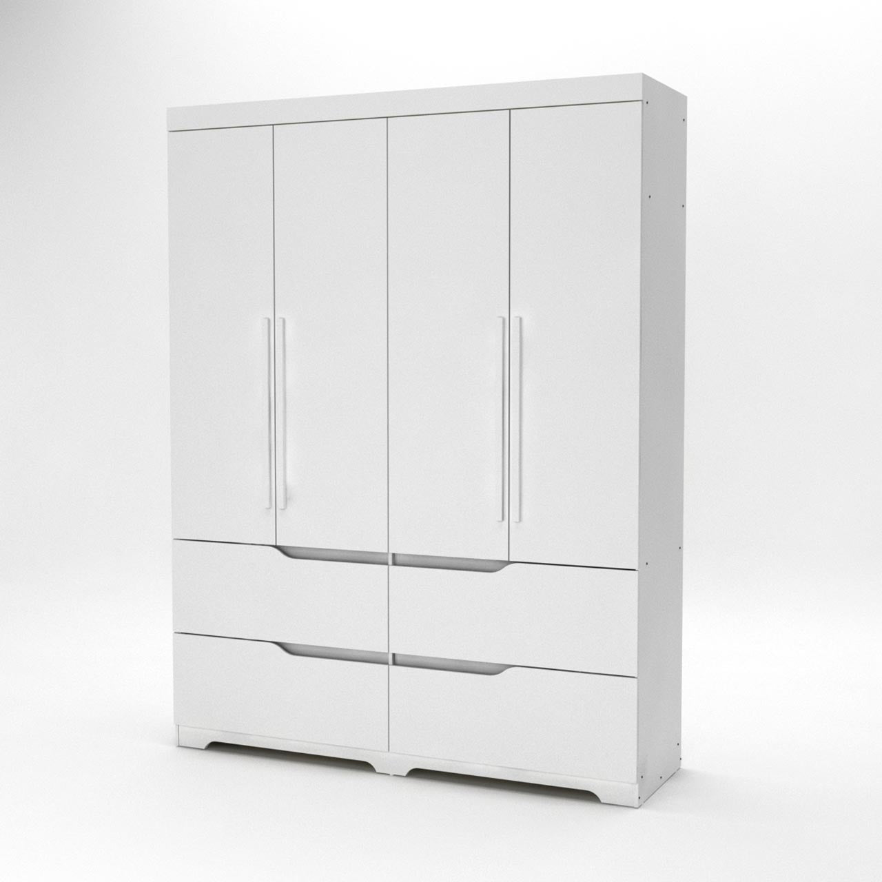 Modern 4 Door Wardrobe – Available In 2 Colours