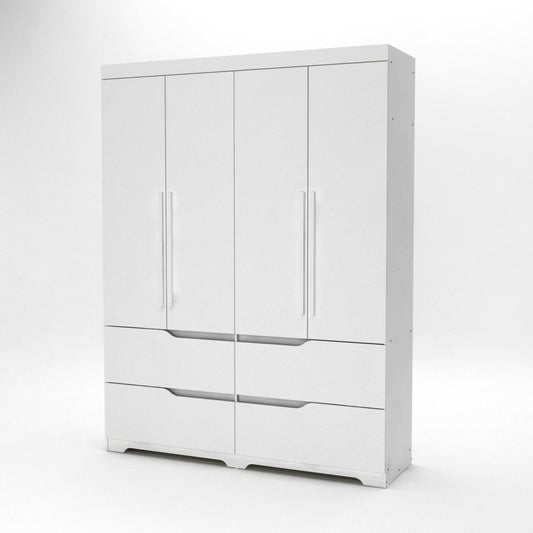 Modern 4 Door Wardrobe – Available In 2 Colours