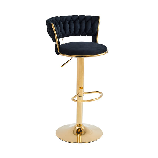 Stylish Gold Frame Bar Chair – Available In 3 Colours MWBCG01B