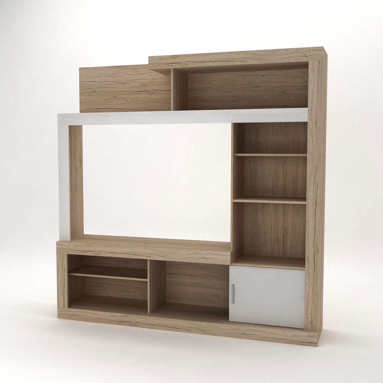 MWBR240BC TV Entertainment Unit White+ Sonama Oak