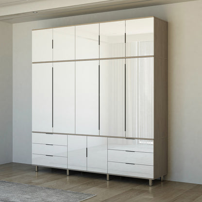 MWBR2425  Wardrobe Titan + Mirror White