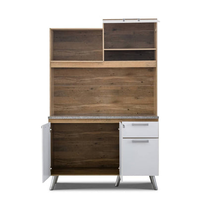 Yasmin Kitchen Dresser Set UK Oak + Snow White
