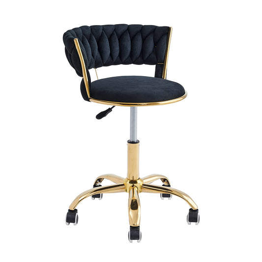 Stylish Gold Frame Bar Chair With Wheels – Available In 3 Colours