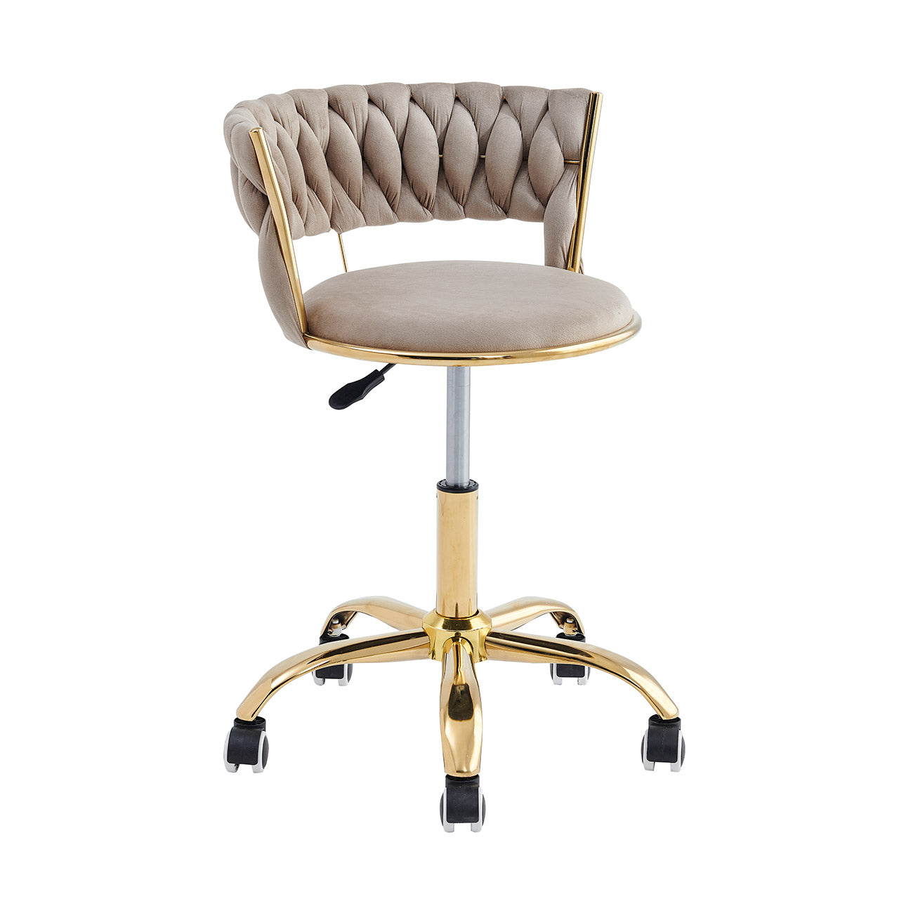 Stylish Gold Frame Bar Chair With Wheels – Available In 3 Colours
