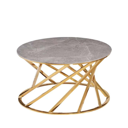 Bawas Collection Round Coffee Table - White