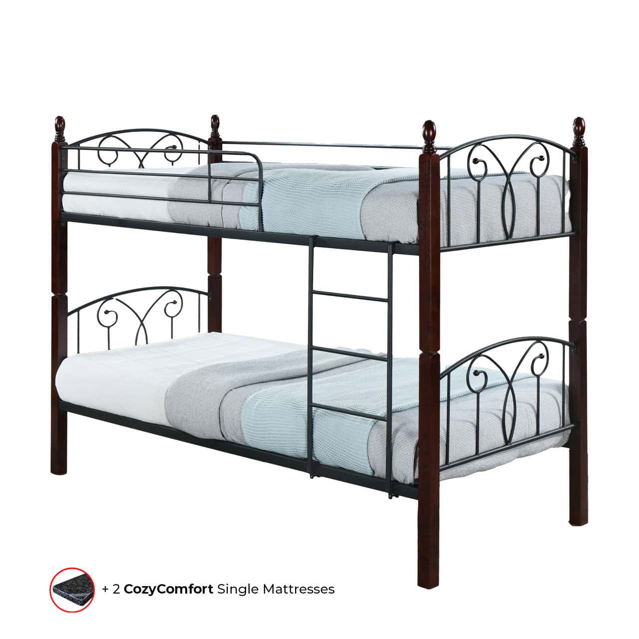 MWDB01 Double Bunk Bed  With CozyComfort Mattresses