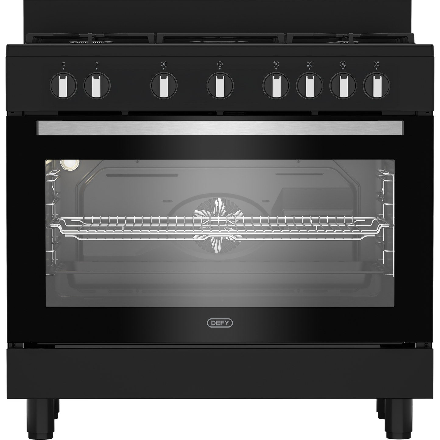 Defy 90cm Gas Electric Range Cooker Black DGS90GEB