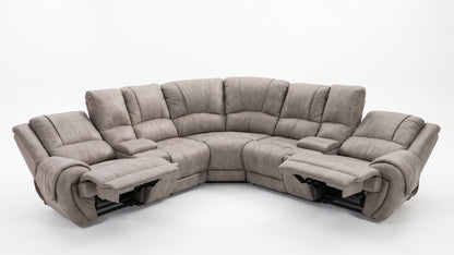 Prestige Corner Lounge Suite with recliners open