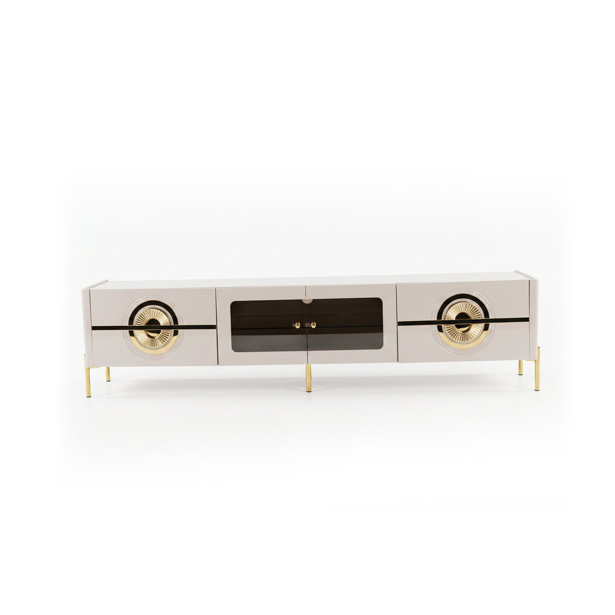 BF Royal Home Plasma Stand PS01 front view with smoked glass centre