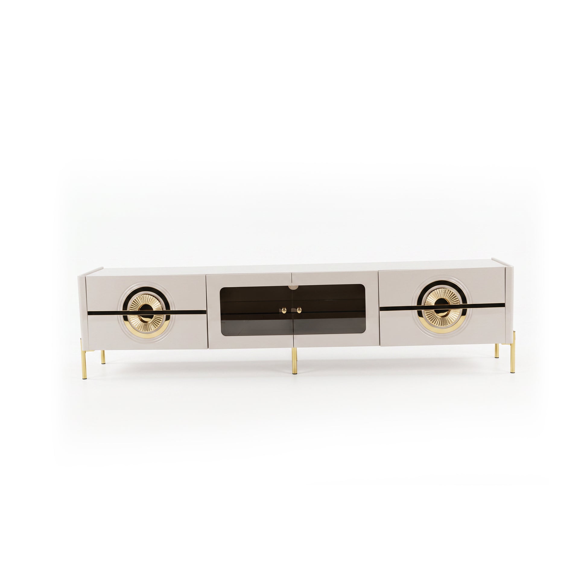 BF Royal Home Plasma Stand PS01 front view with smoked glass centre