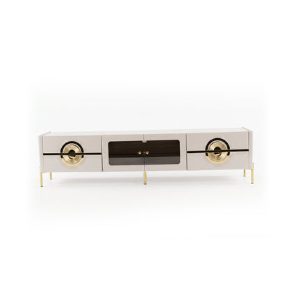 BF Royal Home Plasma Stand PS01 front view with smoked glass centre