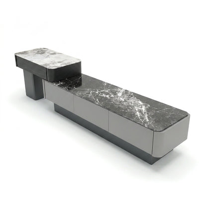 BF Royal Home Plasma Stand PS06 stepped TV unit with grey marble tops
