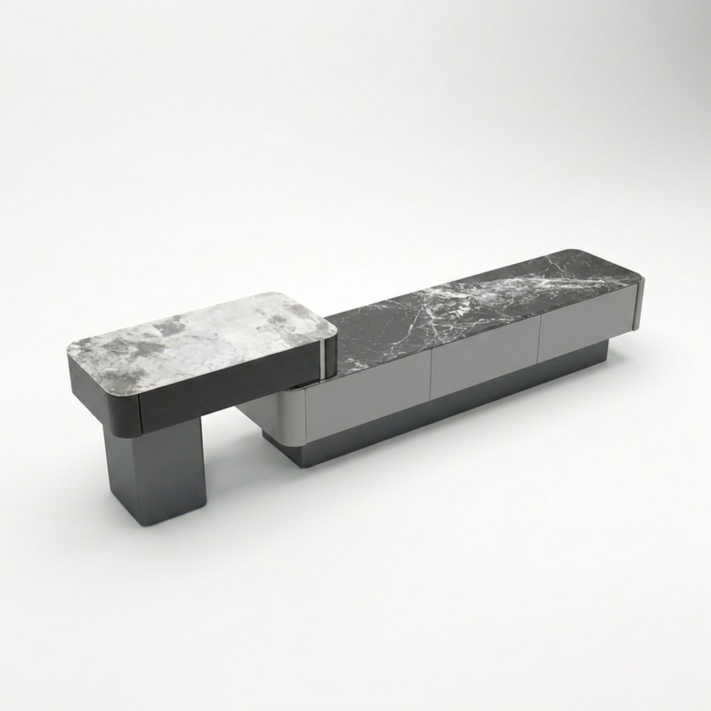 BF Royal Home Plasma Stand PS06 three-quarter view showing raised console