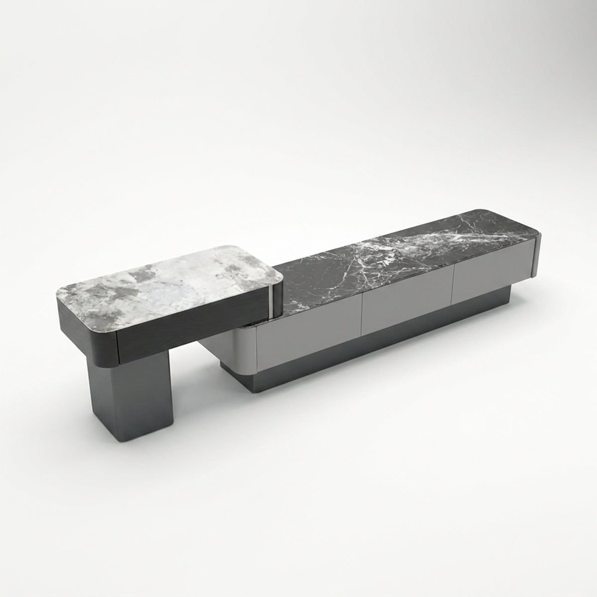 BF Royal Home Plasma Stand PS06 three-quarter view showing raised console