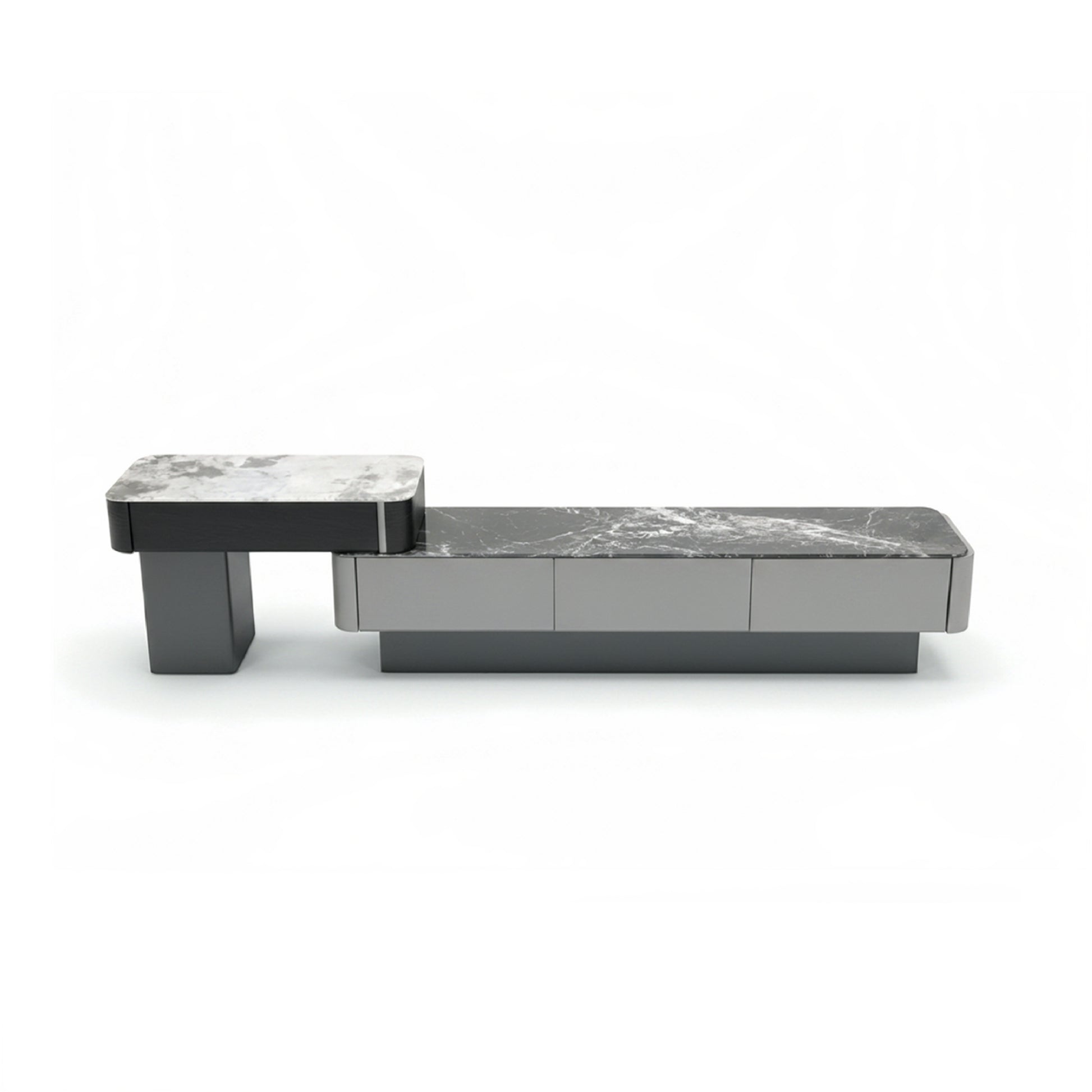BF Royal Home Plasma Stand PS06 side profile with plinth base