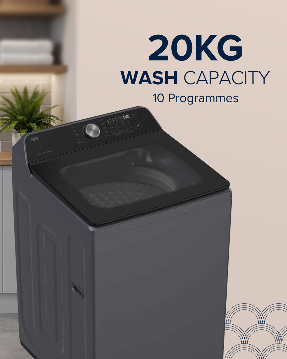 Defy DTL200 20Kg Top Loader Washing Machine Grey