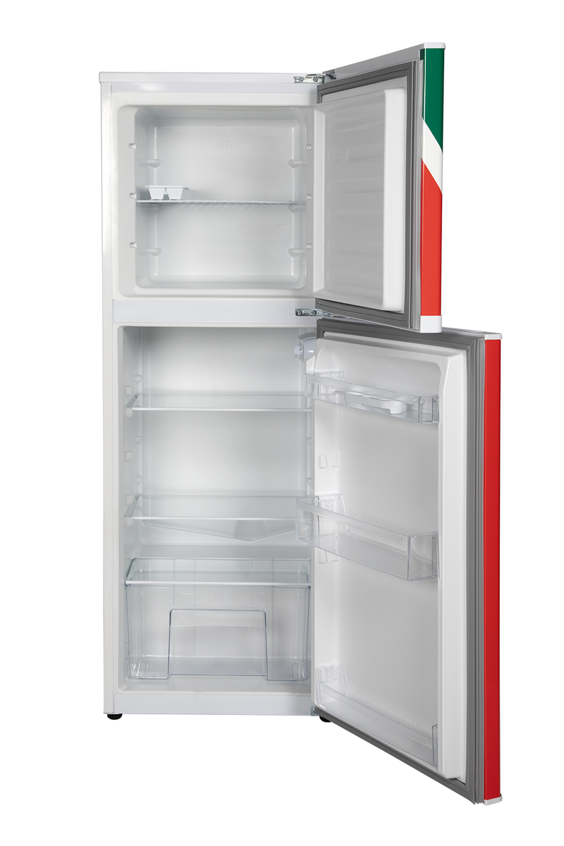 KIC 170L Top Freezer Fridge White 518/1 South African Flag  Edition