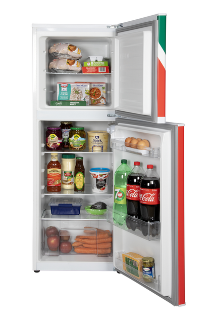 KIC 170L Top Freezer Fridge White 518/1 South African Flag  Edition