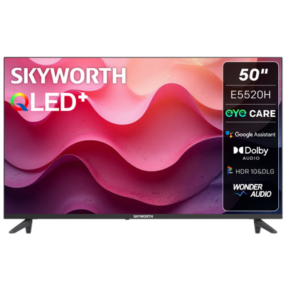 Skyworth 50" E5520H 2K QLED Google Smart TV with Google Assistant