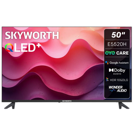 Skyworth 50" E5520H 2K QLED Google Smart TV with Google Assistant