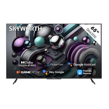 Skyworth 65" Q6620G 4K QLED Google Smart Tv with Google Assistant