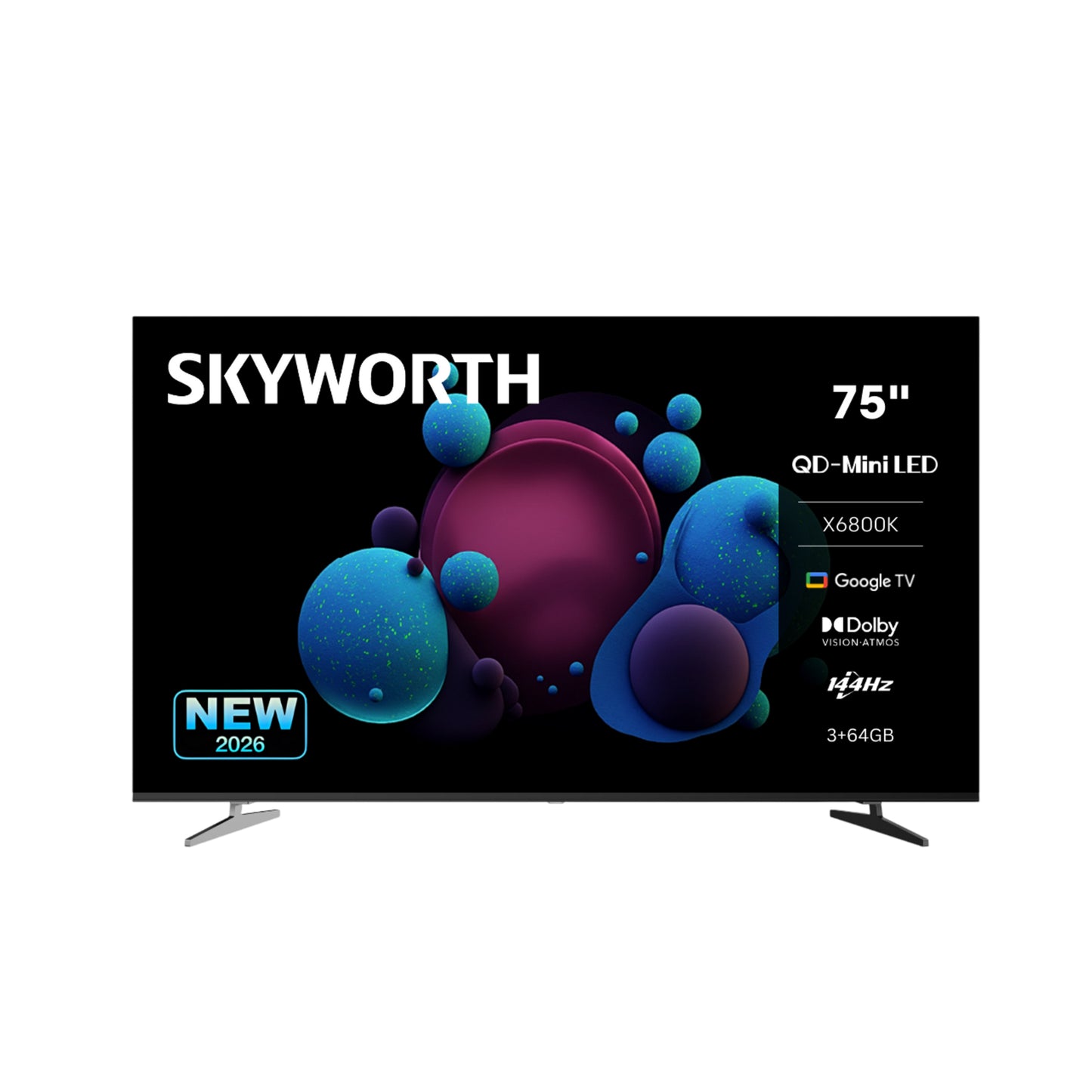Skyworth QD Mini LED Google TV 75X6800K